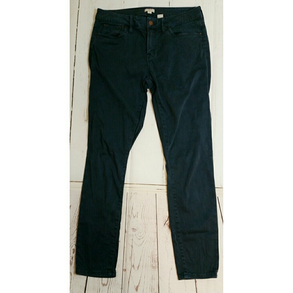 **SALE**J CREW FACTORY navy sateen skinny pants 26 - Picture 2 of 8